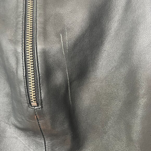 STORM Leather Skirt with Belt - Size 14 - Picture 4 of 5